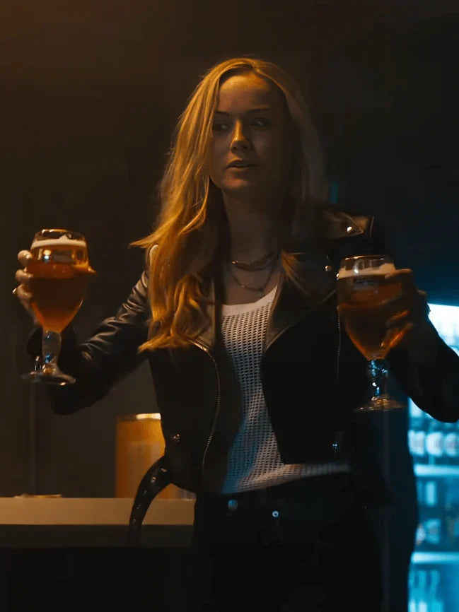 Fast X 2023 Brie Larson Black Leather Jacket (Inspired Style)