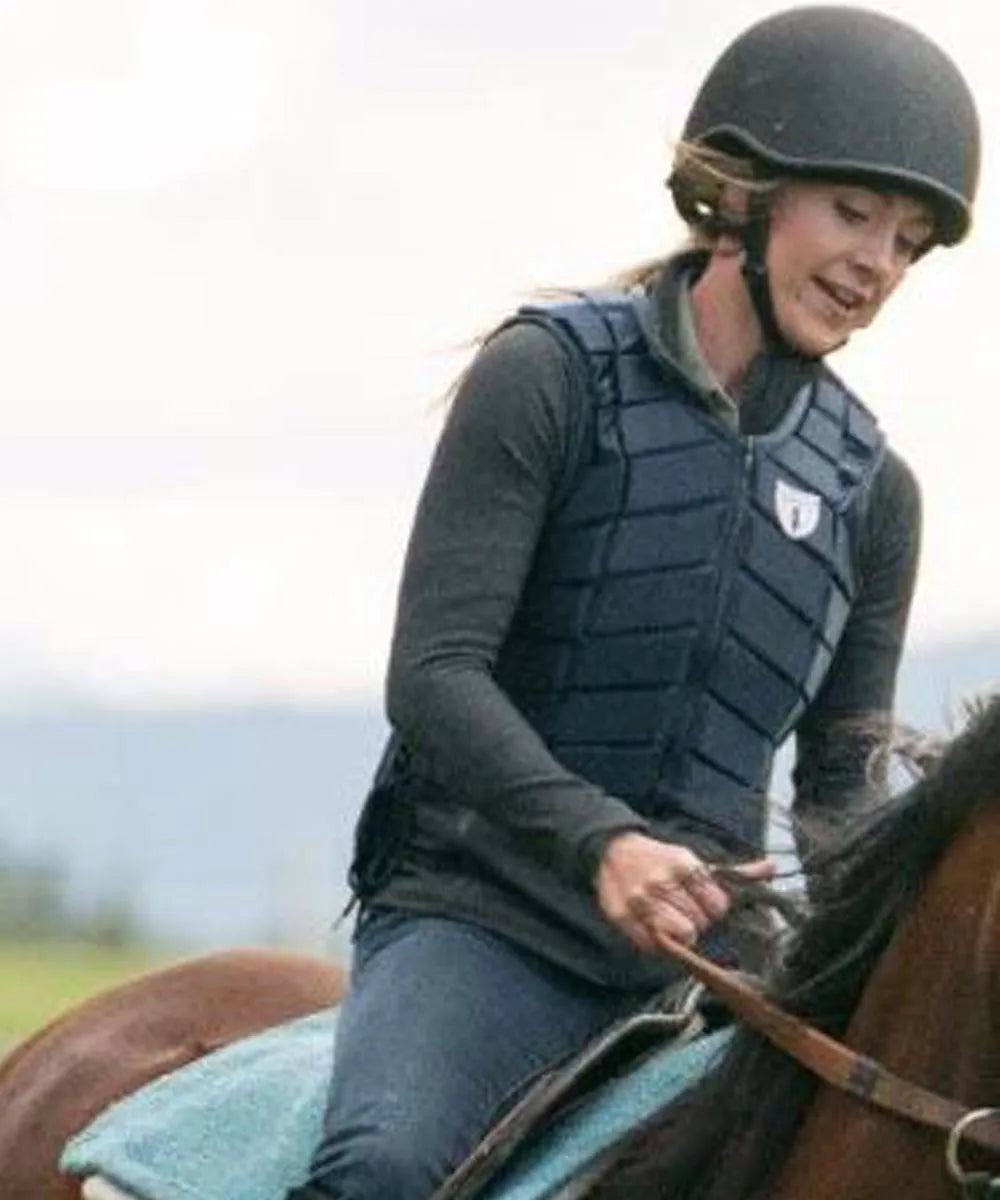 Heartland Amber Marshall Black Leather Vest (Inspired Style)