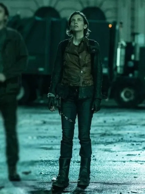 Maggie Rhee The Walking Dead Dead City Brown Leather Vest (Inspired Style)