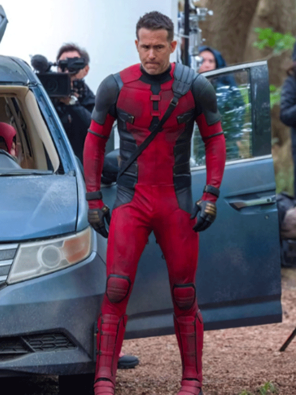 Deadpool and Wolverine 2024 Ryan Reynolds Costume Leather Jacket (Inspired Style)
