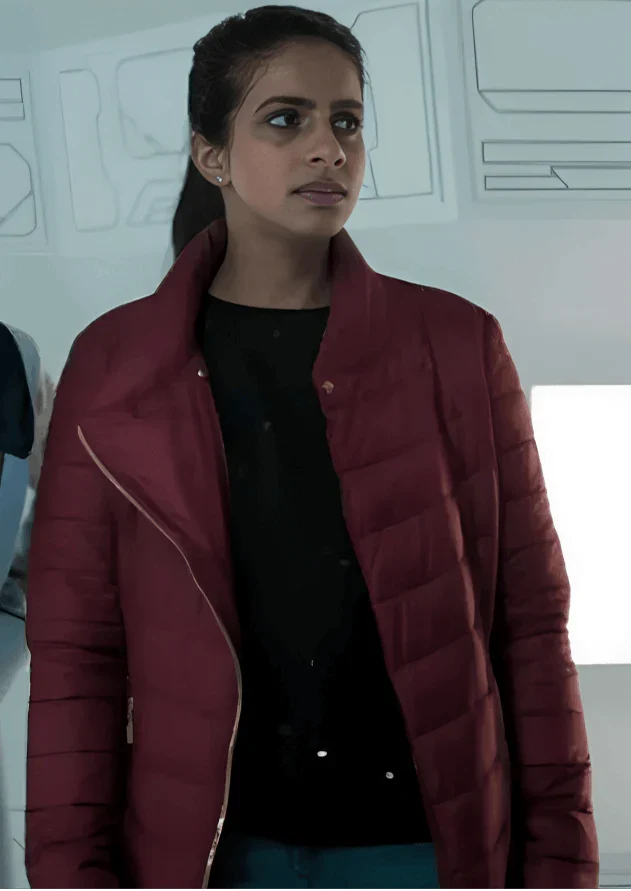 Doctor Who Mandip Gill Maroon Jacket (Inspired Style)